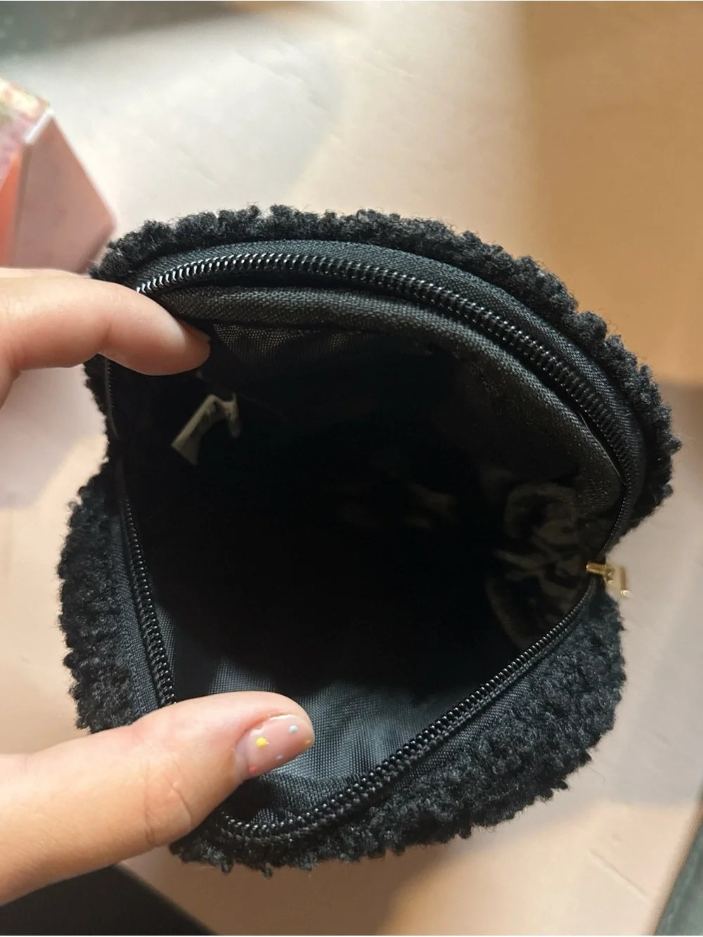 Letter A black pouch